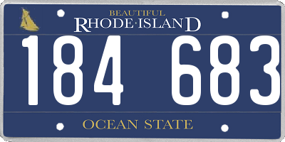 RI license plate 184683