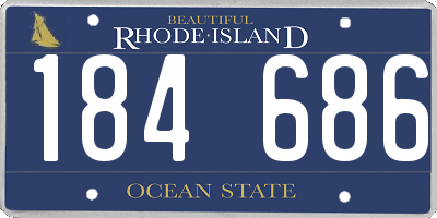 RI license plate 184686