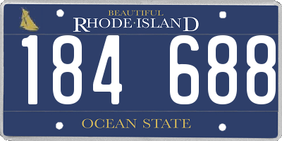RI license plate 184688