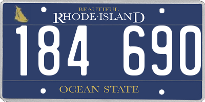 RI license plate 184690