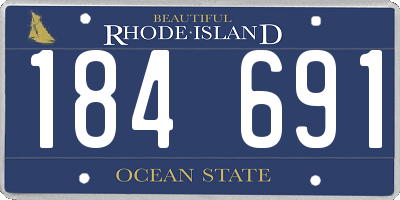 RI license plate 184691