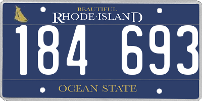 RI license plate 184693