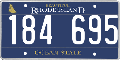 RI license plate 184695