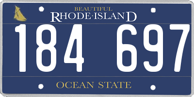 RI license plate 184697