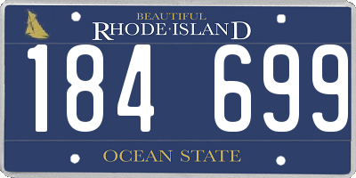 RI license plate 184699