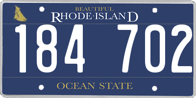 RI license plate 184702