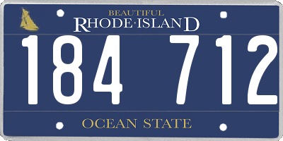 RI license plate 184712