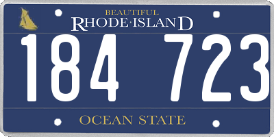 RI license plate 184723