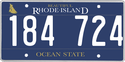 RI license plate 184724