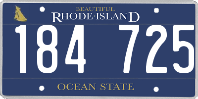 RI license plate 184725