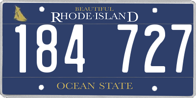 RI license plate 184727
