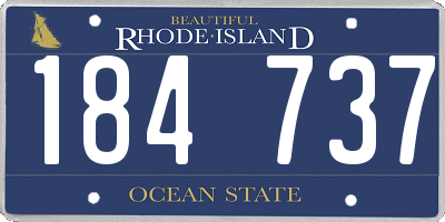 RI license plate 184737