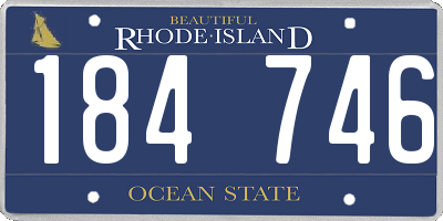 RI license plate 184746