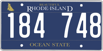 RI license plate 184748
