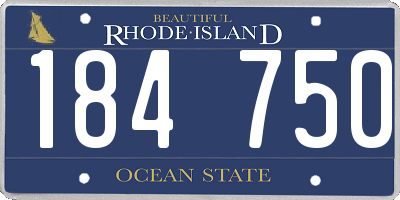 RI license plate 184750