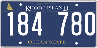 RI license plate 184780