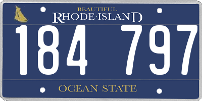 RI license plate 184797
