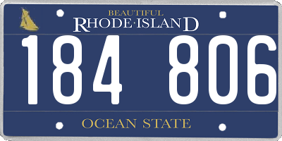 RI license plate 184806