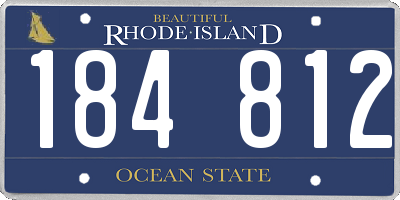 RI license plate 184812