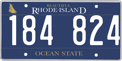 RI license plate 184824