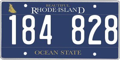 RI license plate 184828
