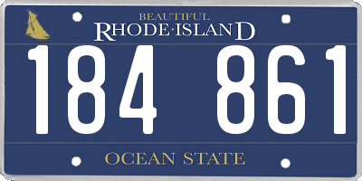 RI license plate 184861