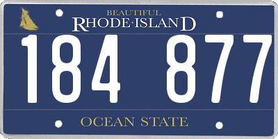 RI license plate 184877