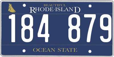 RI license plate 184879