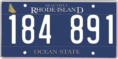 RI license plate 184891