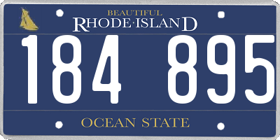 RI license plate 184895