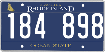RI license plate 184898