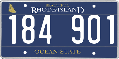 RI license plate 184901