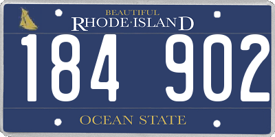 RI license plate 184902