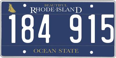 RI license plate 184915