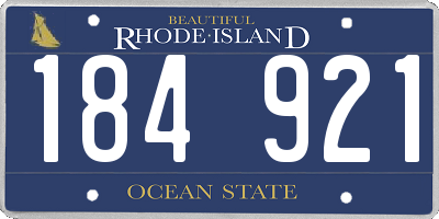 RI license plate 184921