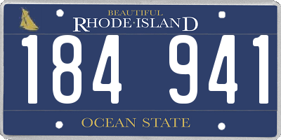 RI license plate 184941