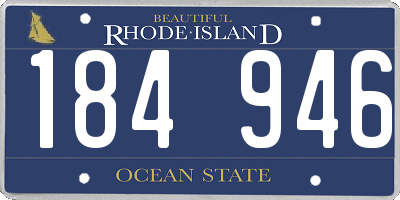 RI license plate 184946