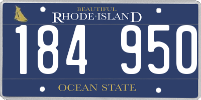RI license plate 184950