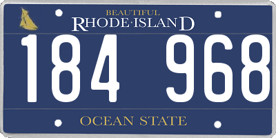 RI license plate 184968