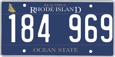 RI license plate 184969