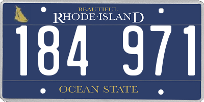 RI license plate 184971