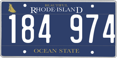 RI license plate 184974