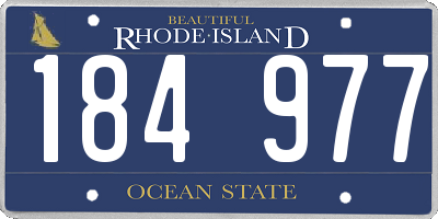RI license plate 184977