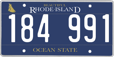 RI license plate 184991
