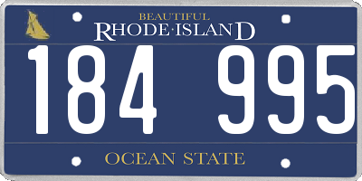RI license plate 184995