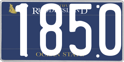 RI license plate 1850