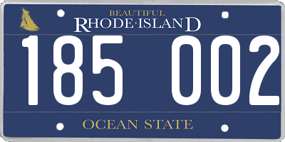 RI license plate 185002