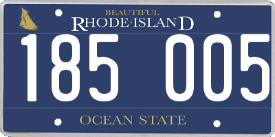 RI license plate 185005