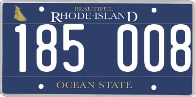 RI license plate 185008