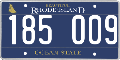 RI license plate 185009